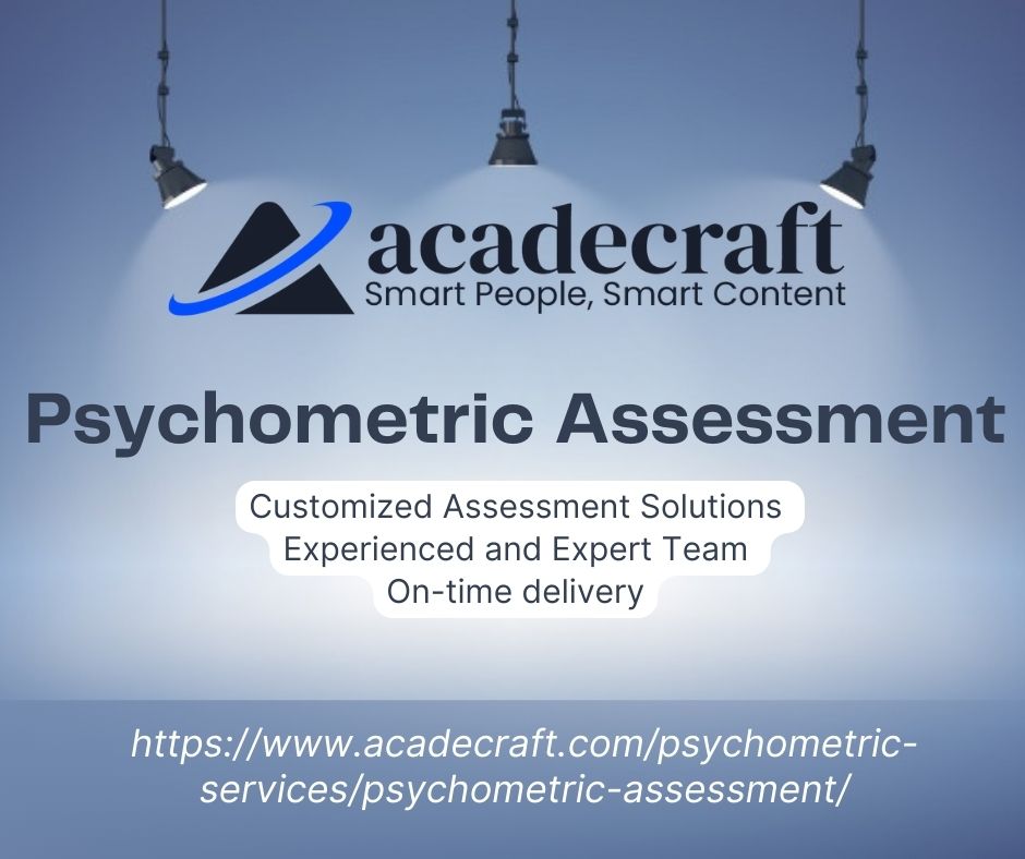 #2 crt People, Smart Content

  
   

yvchometric Assessmer

Customized Assessment Solutions
Experienced and Expert Team
On-time delivery

https://www.acadecraft.com/psychometric-
services/psychometric-assessment/