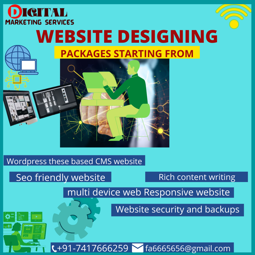 DIGITAL

MARKETING SERVICES

WEBSITE DESIGNING

PACKAGES STARTING FROM
&gt; —

Wordpress these based CMS website

Seo friendly website Rich content writing