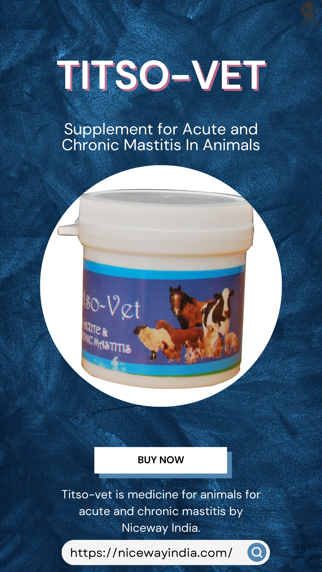 TITSO-VET

Supplement for Acute and
Chronic Mastitis In Animals

 

BUY NOW

Titso-vet is medicine for animals for
acute and chronic mastitis by
Niceway India.

https://nicewayindia.com/ ®