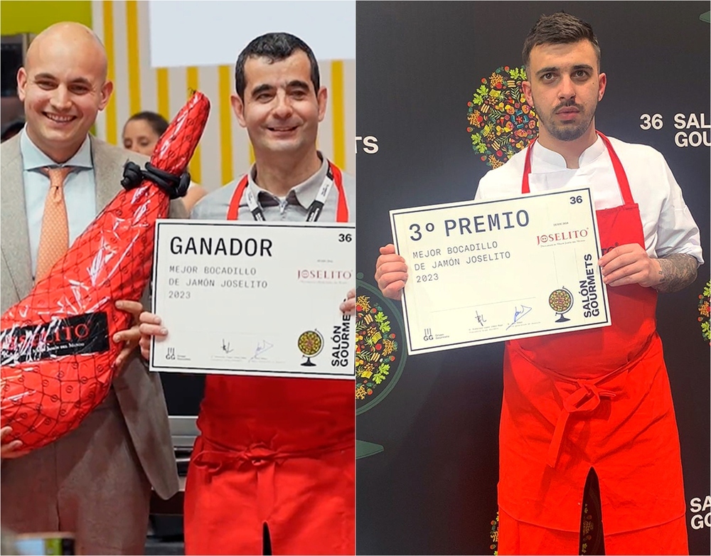 Juan Antonio Villamor obtuvo el máximo reconocimiento; a la derecha, Juan García logró el tercer premio. 