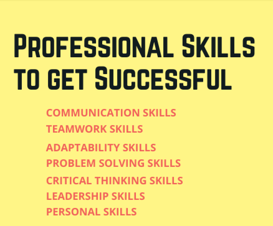 PROFESSIONAL SKILLS
TO GET SUCCESSFUL