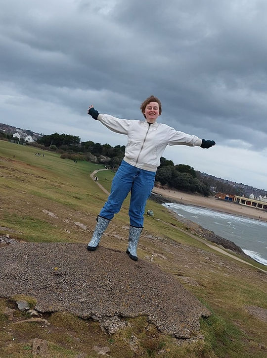 Me on a very windy day in Barry Island
