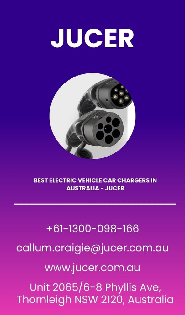 BEST ELECTRIC VEHICLE CAR CHARGERS IN
AUSTRALIA - JUCER

+61-1300-098-166
callum.craigie@jucer.com.au
www .jucer.com.au

(SLT Loos Y LR AOI EV
Thornleigh NSW 2120, Australia