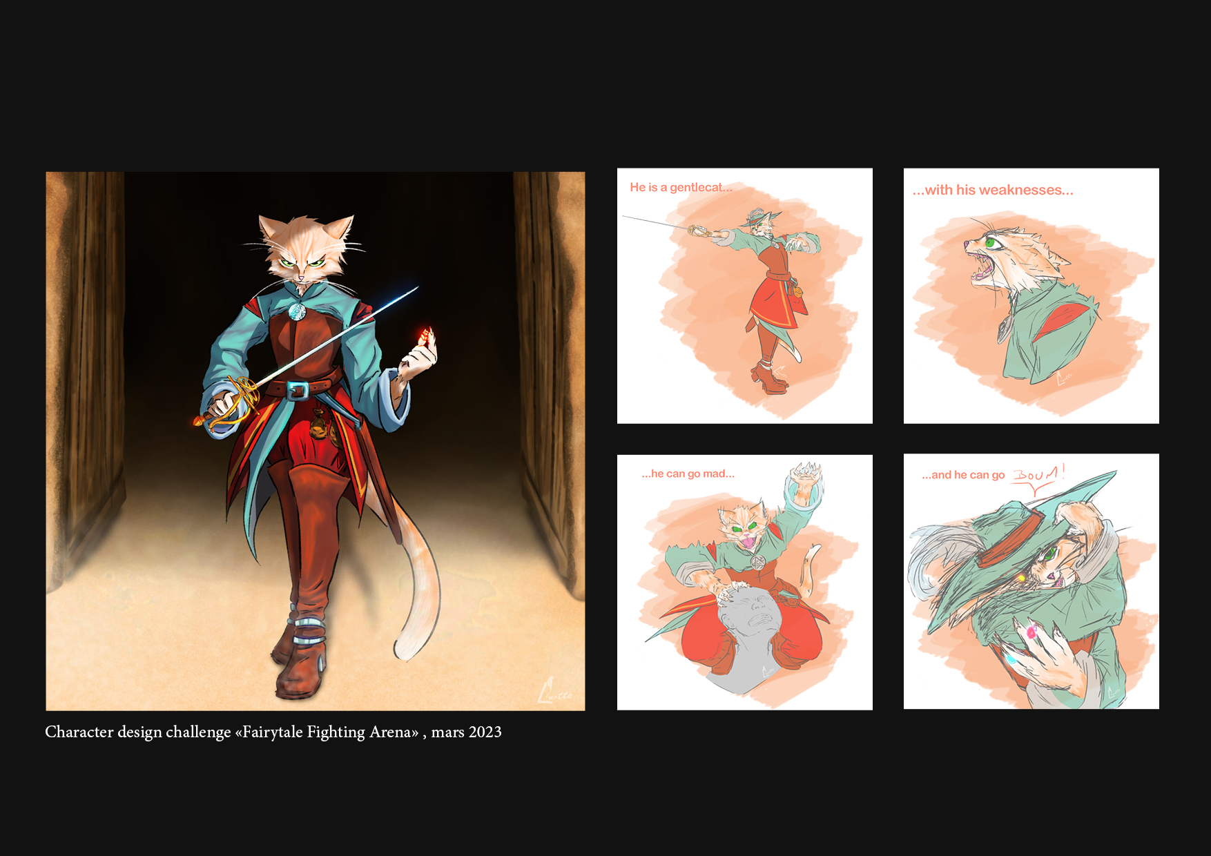 Character design challenge «Fairytale Fighting Arena» , mars 2023
