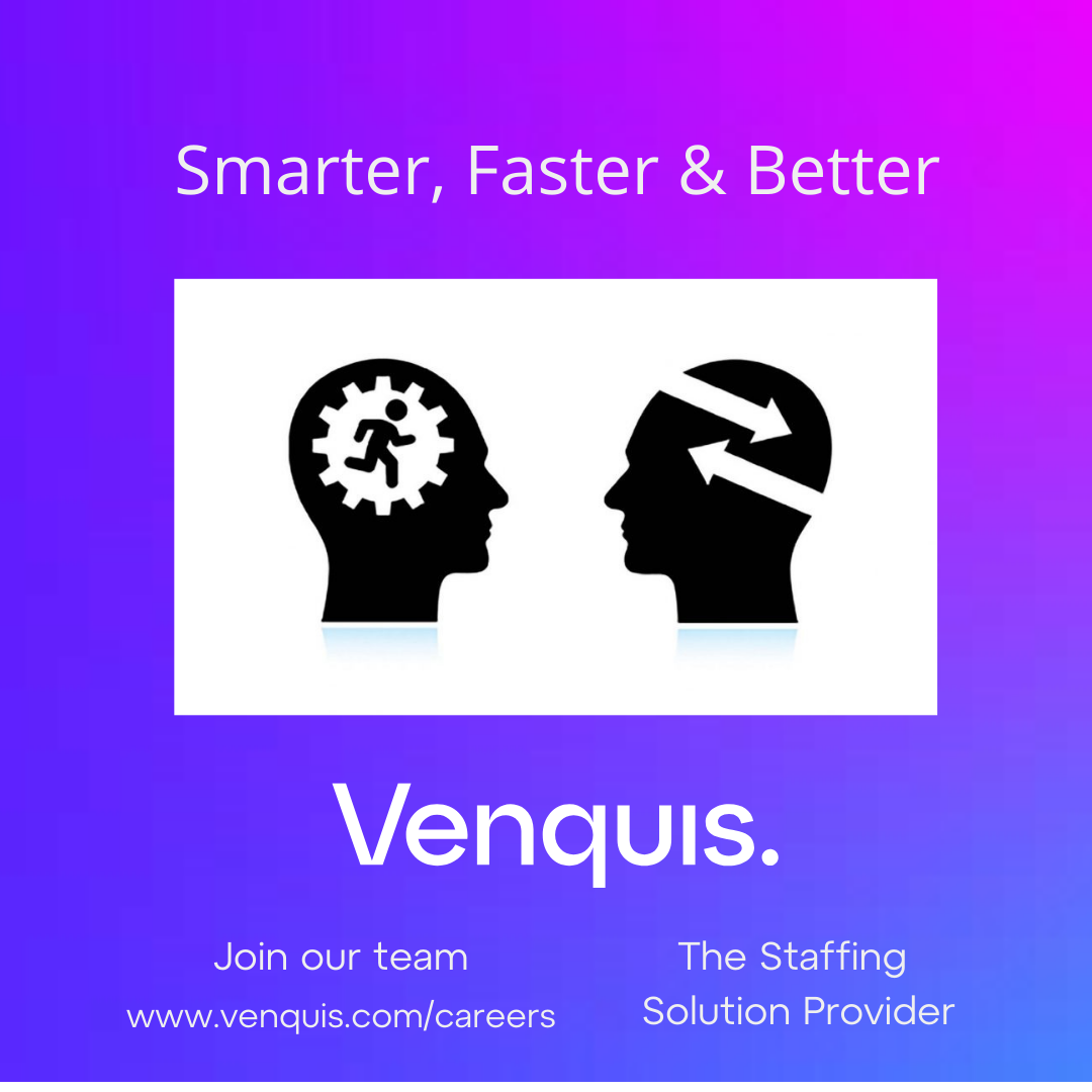 Smarter, Faster &amp; Better

“&amp;

 

VVenquis.

Join our team The Staffing
www.venquis.com/careers Solution Provider