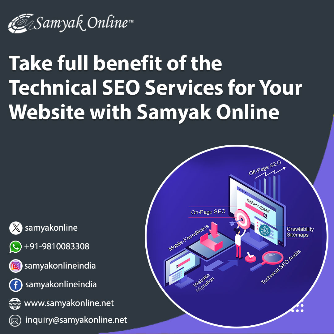 Ph Co
FRAY LY OTT

Take full benefit of the
Technical SEO Services for Your
Website with Samyak Online

[X] samyakonline

(©) +91-9810083308
samyakonlineindia
® samyakonlineindia

a :
&amp; www.samyakonline.net

 

(D) inquiry@samyakonline.net