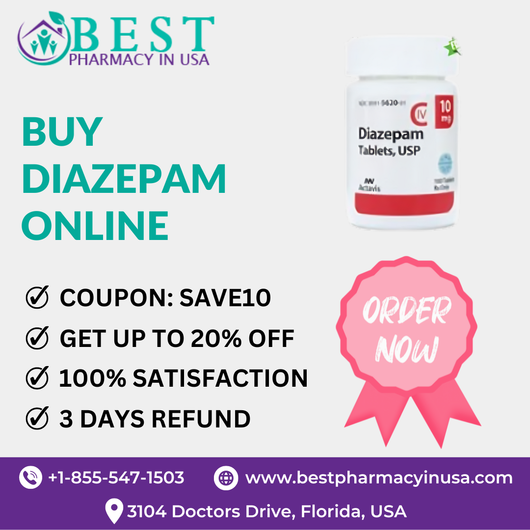 &BE IN USA > 2
BUY -l
DIAZEPAM Li
ONLINE

@ COUPON: SAVE10
@ GET UP TO 20% OFF
@& 100% SATISFACTION
@& 3 DAYS REFUND

() +1-855-547-1503 www.bestpharmacyinusa.com

 

Q 3104 Doctors Drive, Florida, USA