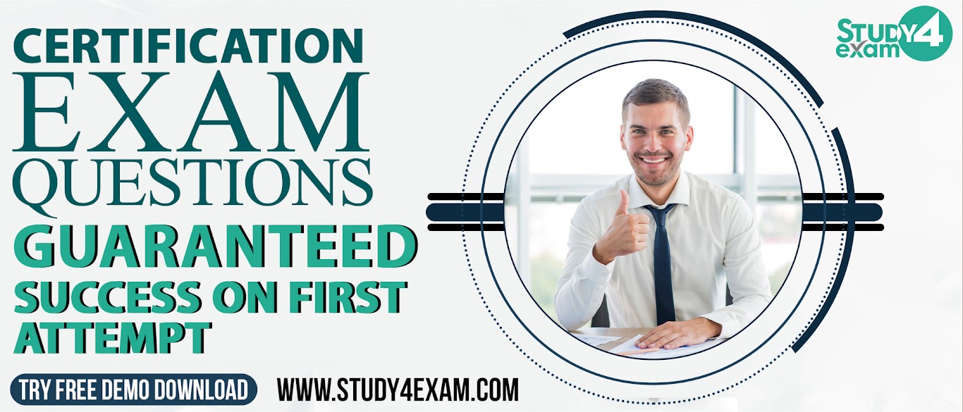  - CERTIFICATION

QUESTIONS =
GUARANTEED —
SUCCESS ON FIRST
WWW.STUDYAEXAM.COM ~~ or