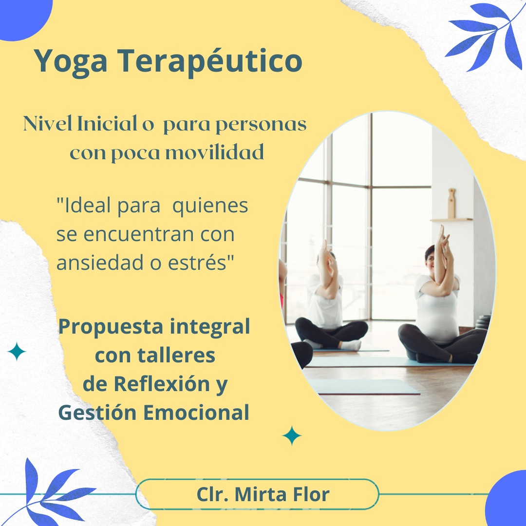 Yoga Terapéutico F\

Nivel Inicial o para personas
con poca movilidad

"Ideal para quienes
se encuentran con
ansiedad o estrés"

Propuesta integral
+ con talleres
de Reflexion y
Gestion Emocional

 

&lt;&gt;