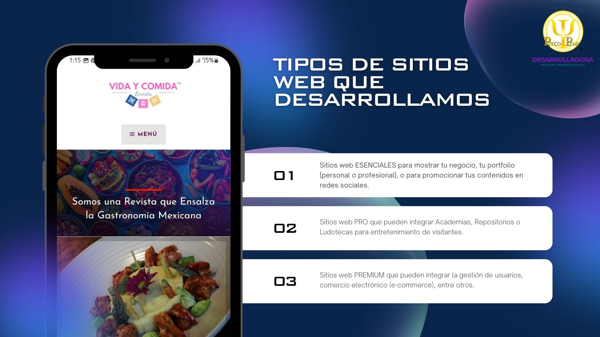 TIPOS DE SITIOS
WEB QUE
DESARROLLAMOS

   
  

Somos una Revista que Ensalza

la Gastronomia Mexicana