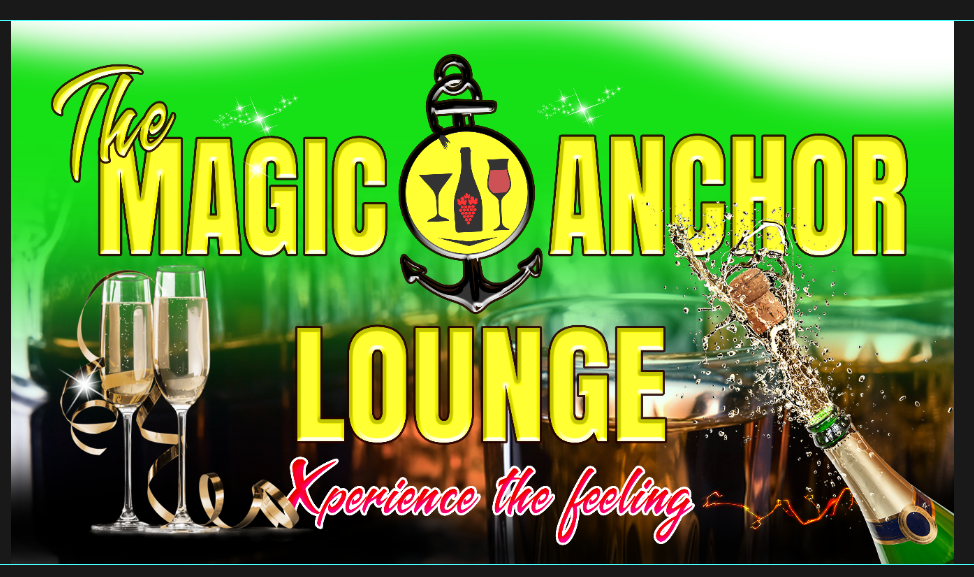 THE
ANCHOR
LOUNGE

  

   

SCOUNI

iu

 

EXCESSIVE COMSUMPTION OF ALCOHOL IS HARMFUL TO YOUR HEALTH .
ALCOHOL NOT SOLD TO PERSONS UNDER 18 YEARS.
DON NOT FORWARD THIS TO PERSONS BELOW THE AGE OF 18 YEARS

MEVEM
GRAPHICS

 

LOCATED OPP. BEDI INVESTMENT NEXT TO KENJAP MOTORS.
