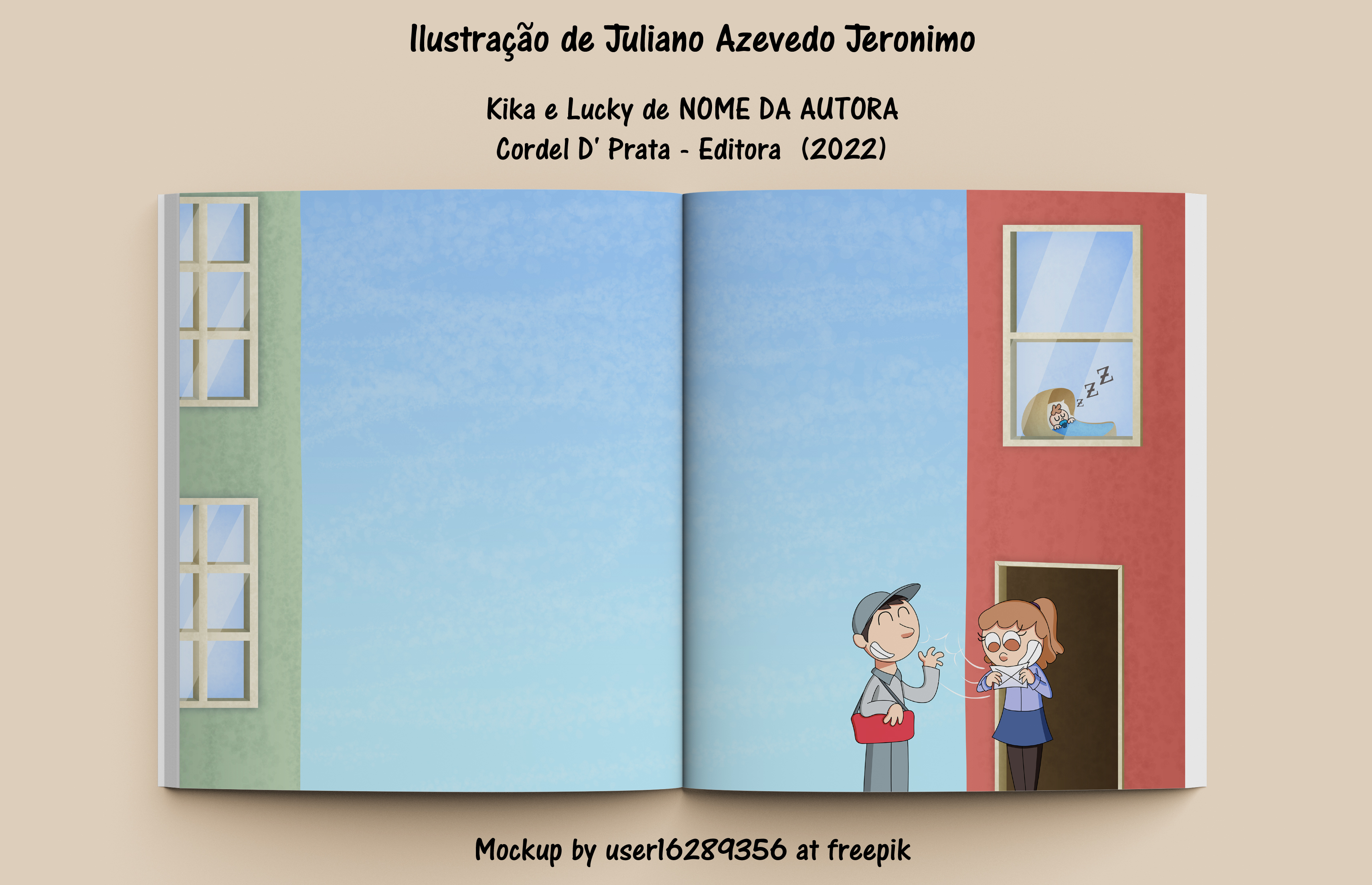 llustragao de Juliano Azevedo Jeronimo
Kika e Lucky de NOME DA AUTORA
Cordel D' Prata - Editora (2022)
I7
ia Cr EY
) A jas
Mockup by userl62894356 at freepik
