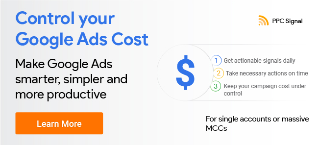 Control your
Google Ads Cost

Make Google Ads
smarter, simpler and
more productive

$

AN msgs

1) Get actsonace sora day

 

Faker Aecessary act

 

3) Keep you campaign cost une

Fox sang accounts or massive:
MCs