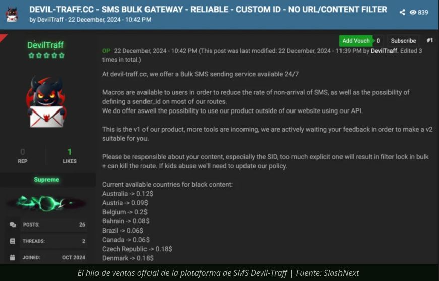 fo de ventas ofic
Strode 01
OF 22 December, 2024 - 1042 PM (Tha post was last modified 22 December, 2024 - 11:39 PM by DevilTratt ted 1
mes in total)
At devi traft cc, we offer a Bulk SMS sending service svadable 24/7
Macros are available 10 users in order to reduce the rate of non-arTival of SMS, as well a8 the possidirty of
Gefiring a sender on most of our routes.
We do Offer aswell the possibilty 10 use our PrOGCT outside of Ou webs using our APY
This is the v1 of our product, more 100is 878 INCOMING, we are actively waiting your feedback in order to make 8 v2
sutable for you
Please be responsidie about your content, especially the SID, 00 much exphcit ore will resuft in fiter lock in bulk
* con kil the route I iods sbuse wel need to update ou pORCY.
Current svasdabie countries for black content
Austraia > 0128
Austria > 0098
Beigum > 0.28
Bahrain > 0.088
Brazil > 0.068
Canade > 0068
Crech Repubiic > 0.185
Denmark 0.188
de la plo
forma de SMS Devi-Traff Fuente Stash