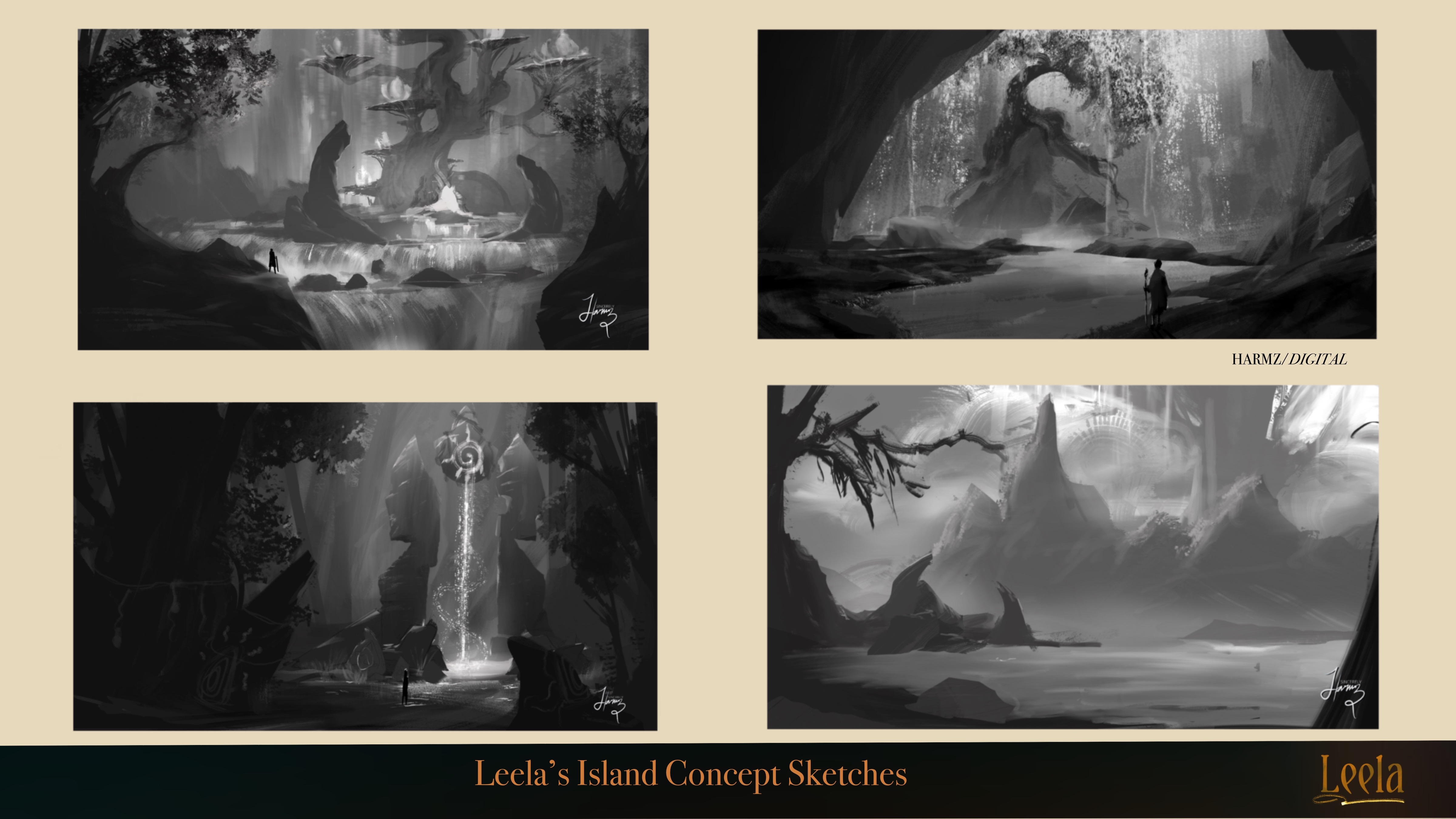 HARMZ/ DIGITAL

 

Leela’s Island Concept Sketches