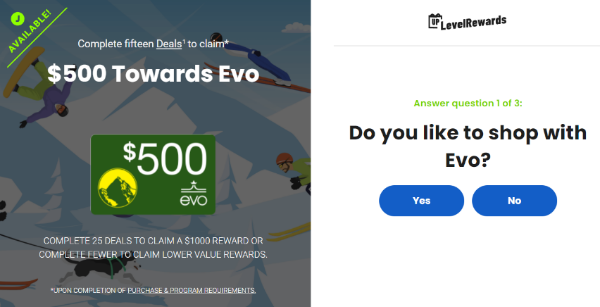 $500 Towards Evo

Do you like to shop with

$500 Evo?
AES «>» a»