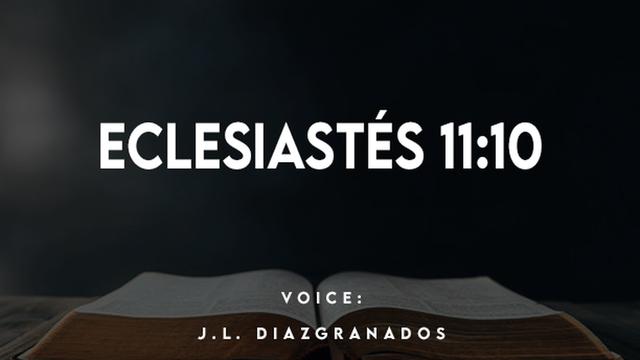 ECLESIASTES 11:10

VOICE:

J.L. DIAZIGRANADOS