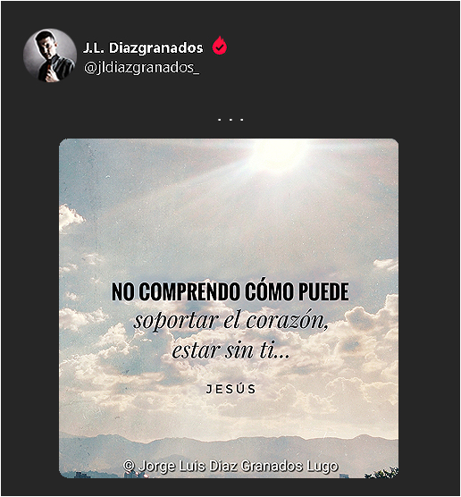 [CY FTO IPEZ PPT

RICA

NO COMPRENDO COMO PUEDE

soportar el corazon.
estar sin ti...

JESUS