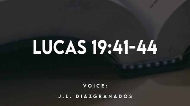 LUCAS 19:41-44

VOICE:

J.L. DIAZIGRANADOS