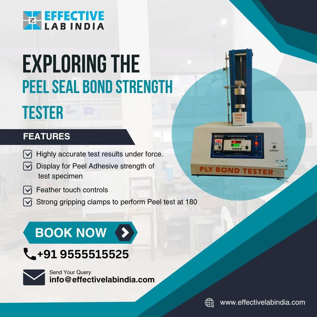 FEATURES

    
   
   
    
  
 

I" EFFECTIVE
Will LAB INDIA

EXPLORING THE
PEEL SEAL BOND STRENGTH

TESTER

[M Highly accurate test results under force.

[ Display for Peel Adhesive strength of =
test specimen :

[M Feather touch controls

 

[ Strong gripping clamps to perform Peel test at 180

BOOK NOW >

+91 9555515525
a Send Your Query

info @effectivelabindia.com

  
 
  

4 www.effectivelabindia.com