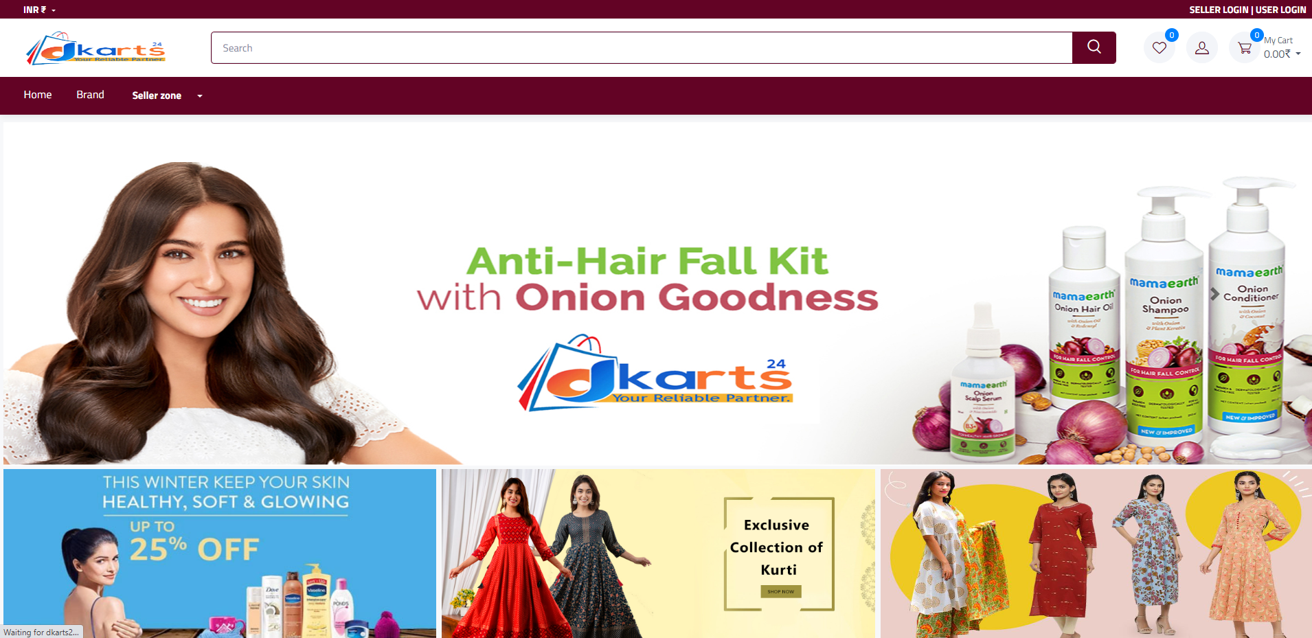 La

  
    
 

Anti-Hair Fall Kit
with Onion Goodness Ee

an
(Irs

Your Reliable Partner.

mamaearth

| mamaearth

 

   

Onion
Shampoo

THIS WINTER KEEP YOUR SKIN
HEALTHY, SOFT &amp; GLOWING ¥ pr

 
   
 
  

UPTO Exclusive
Ey ri OFF | Collection of
9 Kurti
L : fm