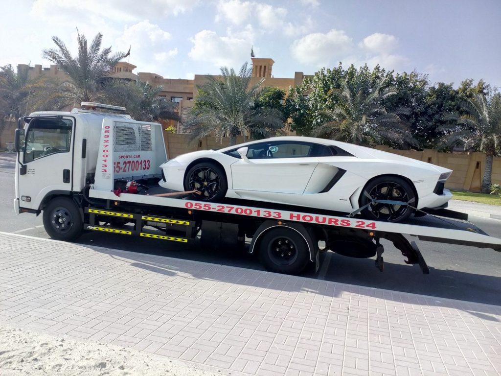 Sports car towing
