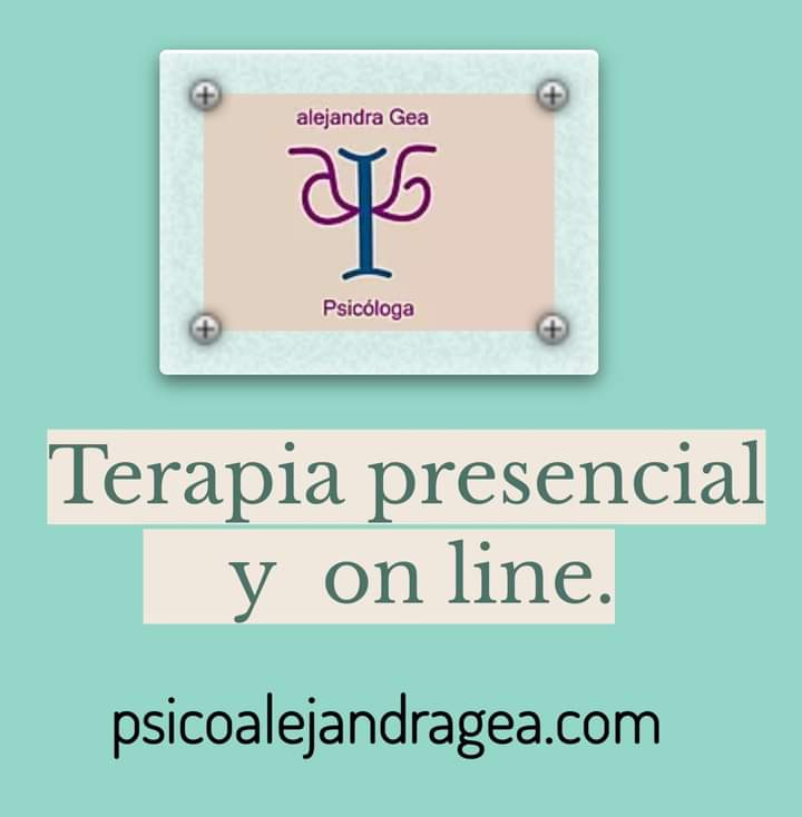 alejandra Gea

bs

Psicéloga

@® @®

Terapia presencial
y on line.

psicoalejandragea.com