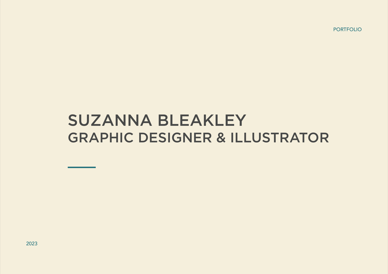 SUZANNA BLEAKLEY
GRAPHIC DESIGNER & ILLUSTRATOR

2023